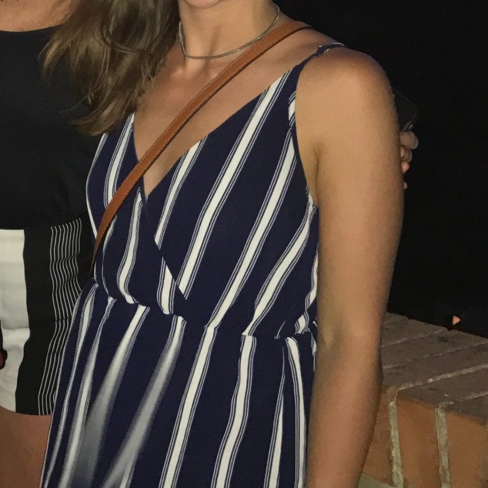 Etiquette Striped Romper - Medium